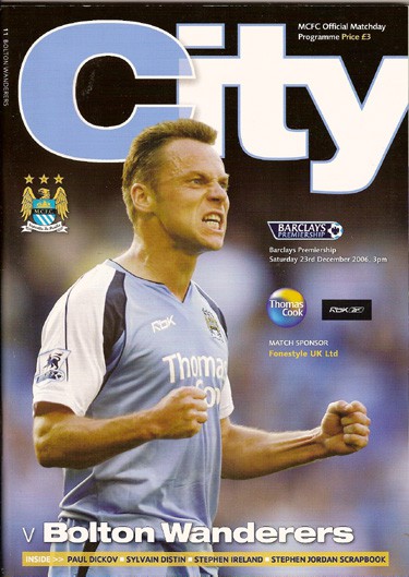 Manchester City FC v Bolton Wanderers FC